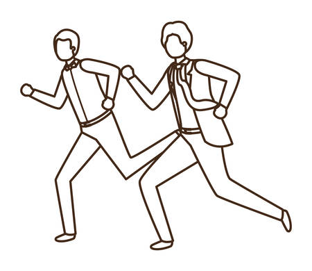 business men avatar character vector illustration desingのイラスト素材