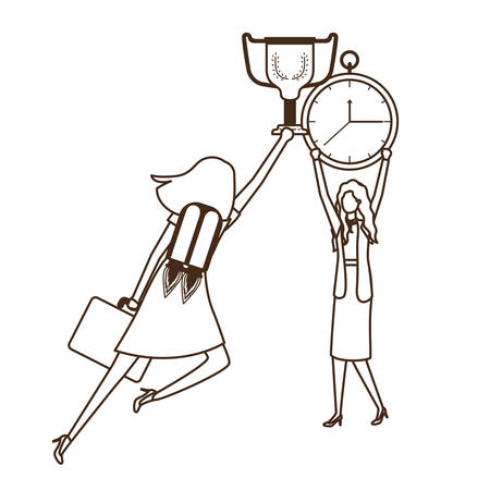 business women avatar character vector illustration desingのイラスト素材