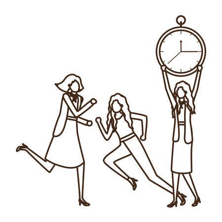 business women avatar character vector illustration desingのイラスト素材