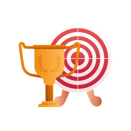 trophy with target shooting isolated icon vector illustration designのイラスト素材