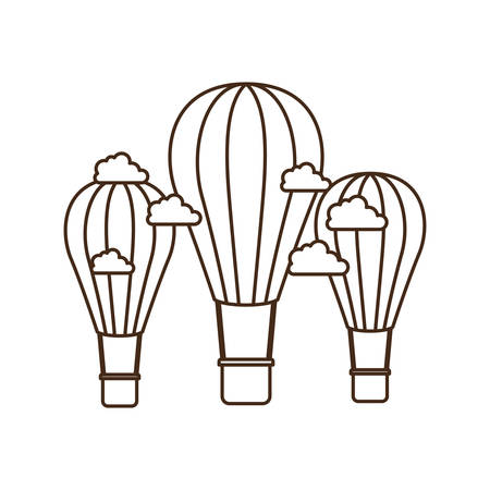 hot air balloon isolated icon vector illustration desingのイラスト素材