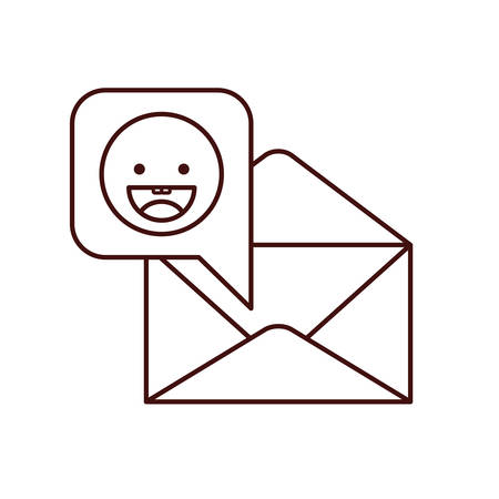 envelope with speech bubble isolated icon vector illustration designのイラスト素材