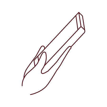 hand with smart phone isolated icon vector illustration desingのイラスト素材