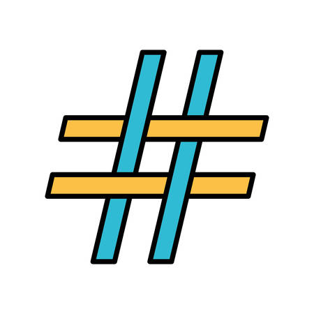 hashtag form isolated icon vector illustration designのイラスト素材