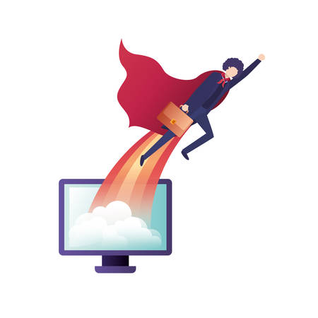 business man with set icons vector illustration desingのイラスト素材