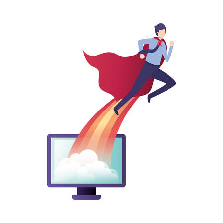 business man with set icons vector illustration desingのイラスト素材