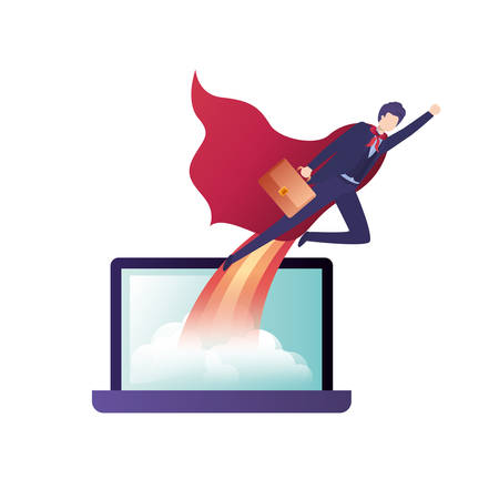 business man with set icons vector illustration desingのイラスト素材