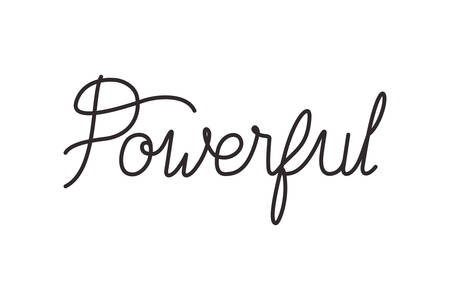 powerful label isolated icon vector illustration desingのイラスト素材