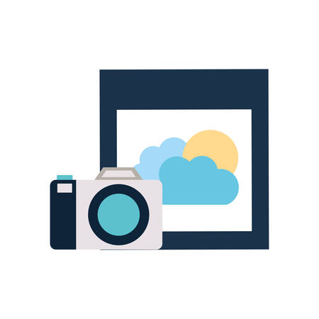 camera with set icons isolated icon vector illustration designのイラスト素材