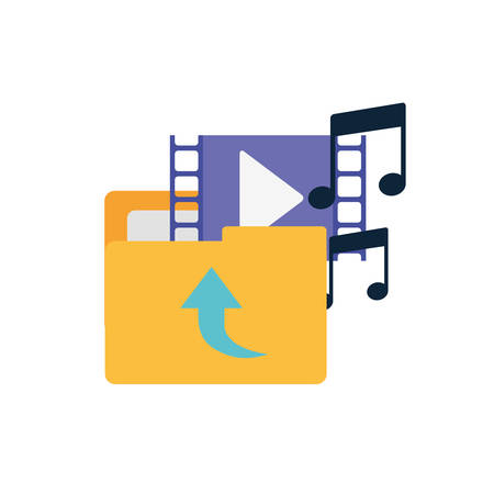 folder with objects isolated icon vector illustration designのイラスト素材