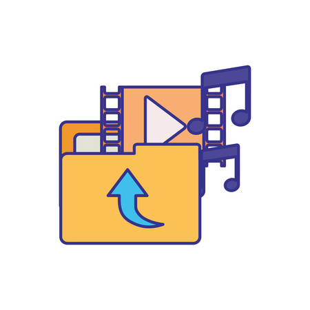 folder with objects isolated icon vector illustration designのイラスト素材