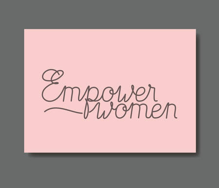 card with powerful message hand made font vector illustration designのイラスト素材
