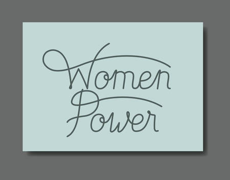 card with powerful message hand made font vector illustration designのイラスト素材