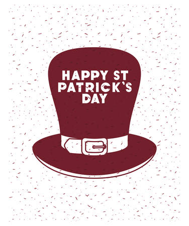 lemprechaun hat saint patricks day font vector illustration designのイラスト素材