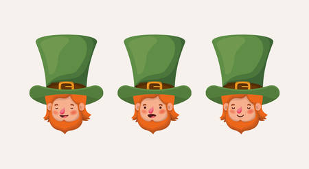 group of lemprechauns characters vector illustration designのイラスト素材