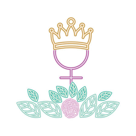 gender female symbol with crown vector illustration desingのイラスト素材