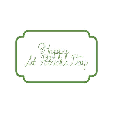 happy st patrick`s day label frame icons vector illustration desingのイラスト素材