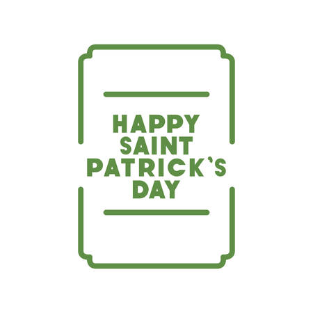 happy saint patrick`s day label frame icons vector illustration desingのイラスト素材