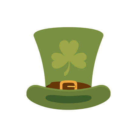 leprechaun hat with clover isolated icon vector illustration desingのイラスト素材