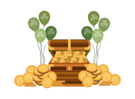 chest with coins isolated icon vector illustration desingのイラスト素材