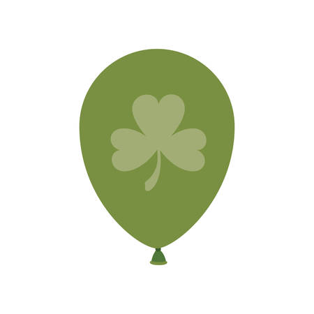 helium green balloon with clover isolated icon vector illustration desingのイラスト素材
