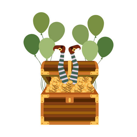chest with coins isolated icon vector illustration desingのイラスト素材