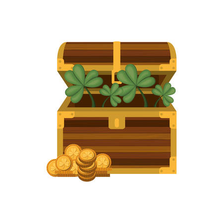 chest with coins isolated icon vector illustration desingのイラスト素材