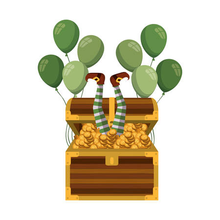 chest with coins isolated icon vector illustration desingのイラスト素材