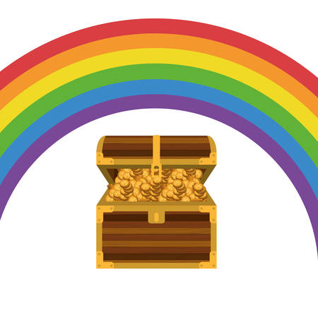 chest with coins isolated icon vector illustration desingのイラスト素材