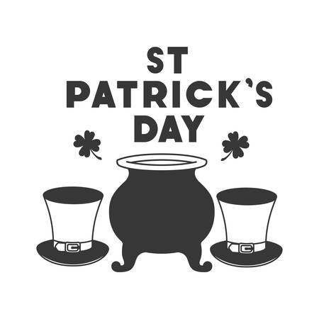 s.t. patrick`s day label isolated icon vector illustration desingのイラスト素材