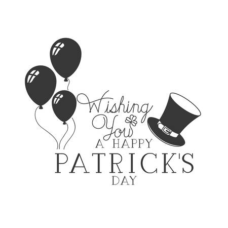 wishing you a happy st patrick`s day icons vector illustration desingのイラスト素材