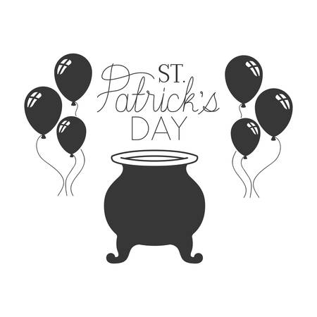 s.t. patrick`s day label isolated icon vector illustration desingのイラスト素材