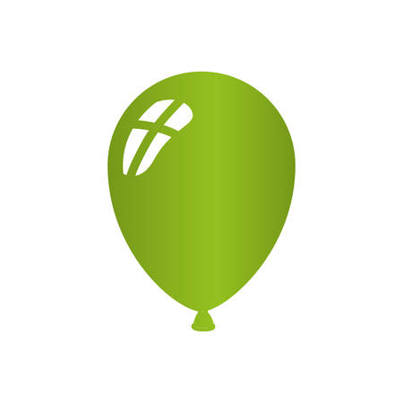 helium green balloon isolated icon vector illustration desingのイラスト素材