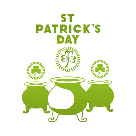 s.t. patrick`s day label isolated icon vector illustration designのイラスト素材