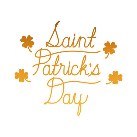 saint patrick`s day label isolated icon vector illustration desingのイラスト素材