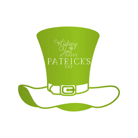 wishing you a happy st patrick`s day label icons vector illustration desingのイラスト素材