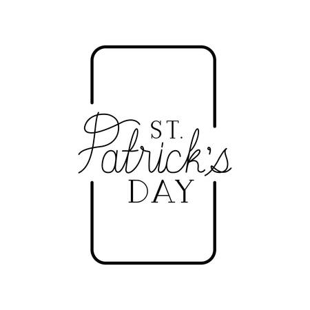 st patrick`s day label with frame isolated icon vector illustration desingのイラスト素材