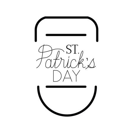 st patrick`s day label with frame isolated icon vector illustration desingのイラスト素材