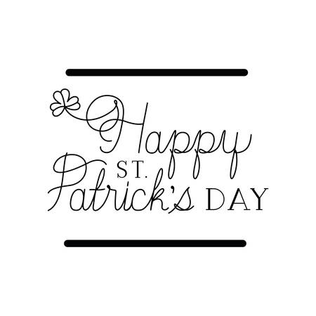 happy st patrick`s day label frame icons vector illustration designのイラスト素材