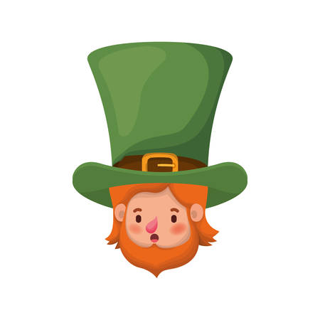 leprechaun head with hat avatar character vector illustration desingのイラスト素材