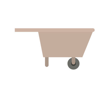 wheelbarrow of wooden isolated icon vector illustration desingのイラスト素材