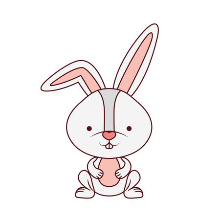 cute rabbit isolated icon vector illustration desingのイラスト素材