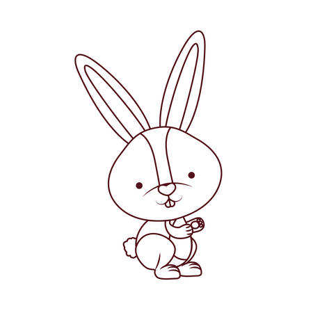 cute rabbit isolated icon vector illustration desingのイラスト素材