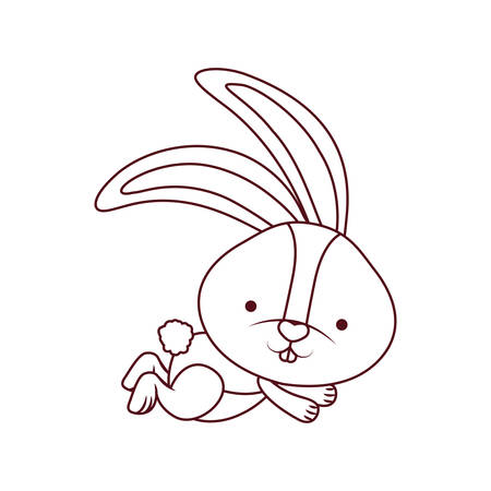 cute rabbit isolated icon vector illustration desingのイラスト素材