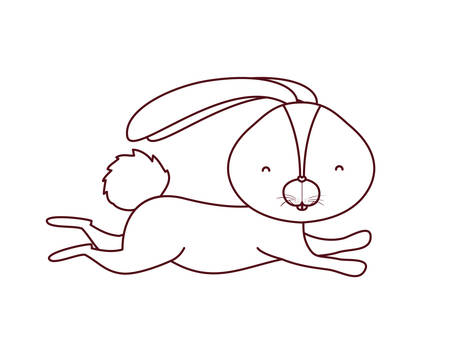 cute rabbit isolated icon vector illustration desingのイラスト素材