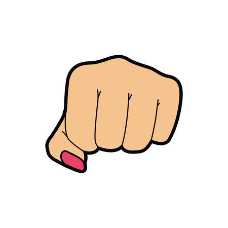 hand in sign power pop art vector illustration designのイラスト素材