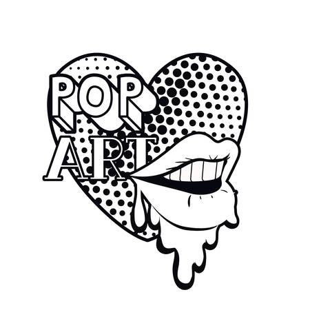 female mouth dripping isolated icon vector illustration designのイラスト素材