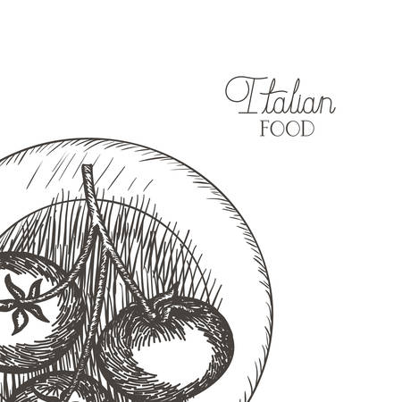 delicious tomato in drawing isolated icon vector illustration desingのイラスト素材