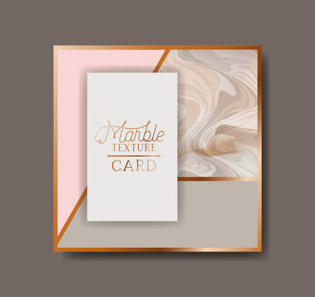 square golden frame marble texture vector illustration designのイラスト素材