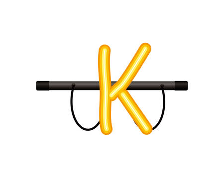 neon light letter isolated icon vector illustration designのイラスト素材